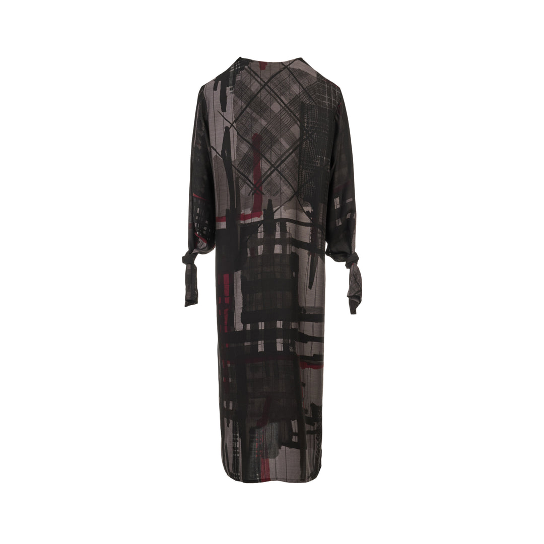 Knot Sleeve Midi Dress