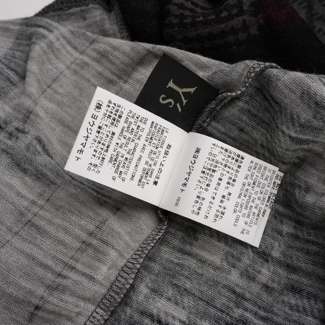 Round Collar Printed Cardigan