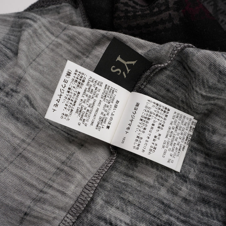 Round Collar Printed Cardigan