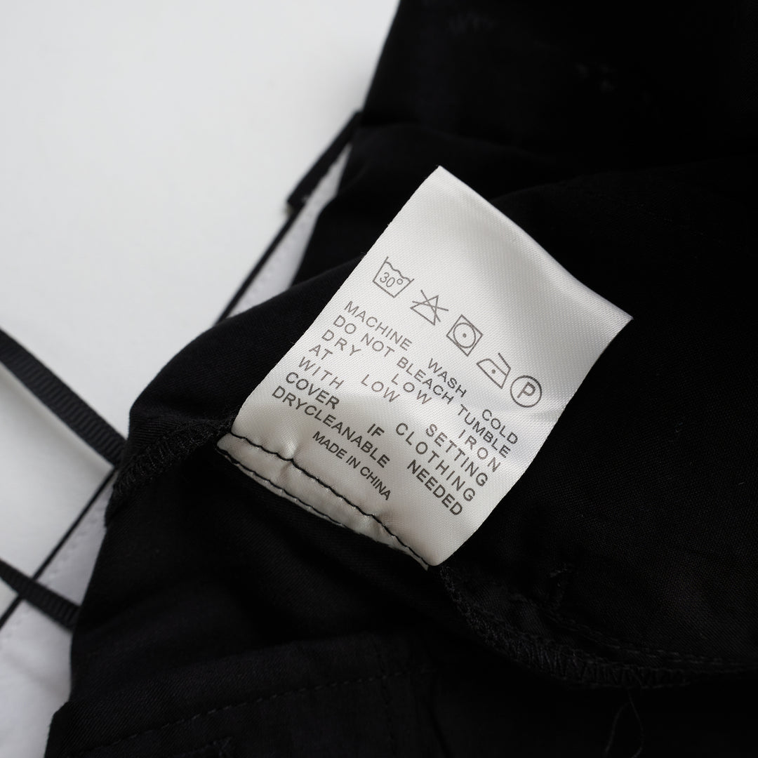 Black Ines light stretch rayon linen knee-length shorts with a front box pleat and high waistband by Club21 Collection - view 4