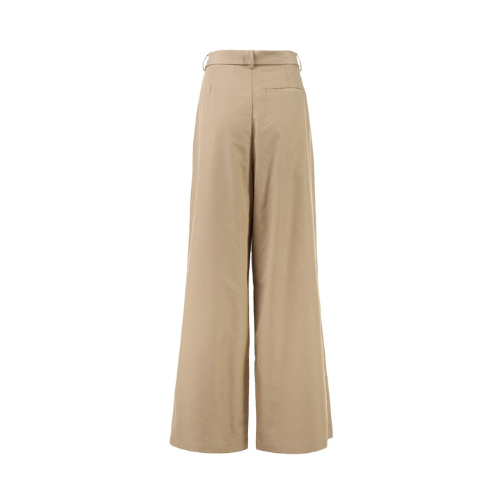 Club21 Collection Aria high-waisted wide-leg pants in a light stretch rayon linen blend with pleated front and self-tie belt - view 2