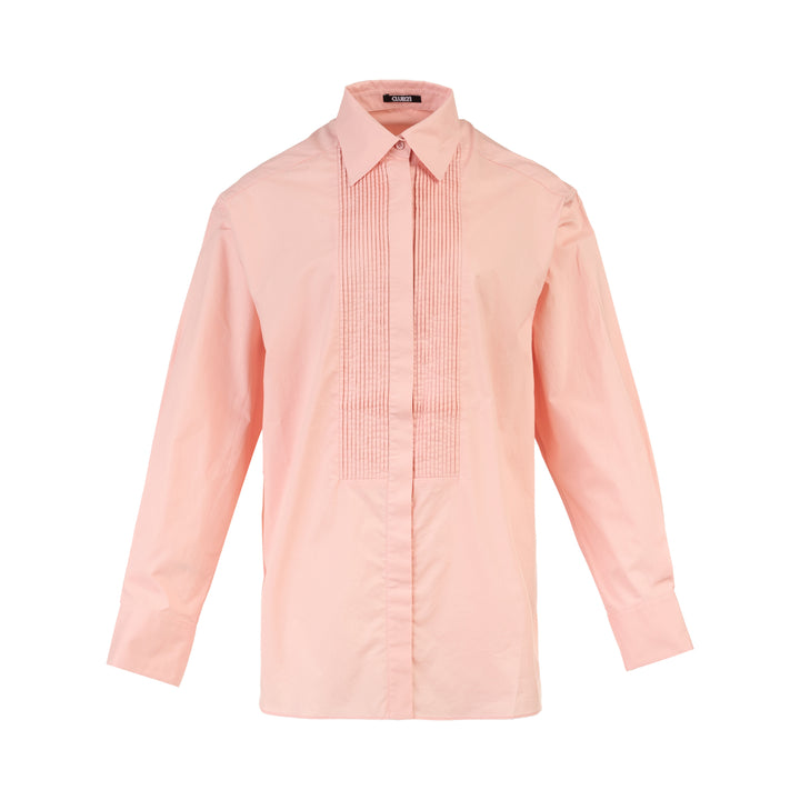 Club21 Collection Vera Pleated Bib Cotton Shirt