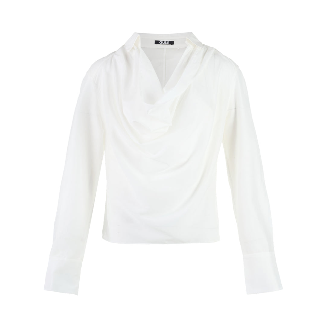 Club21 Collection Juliette Silk Cotton Cowl Neck Blouse