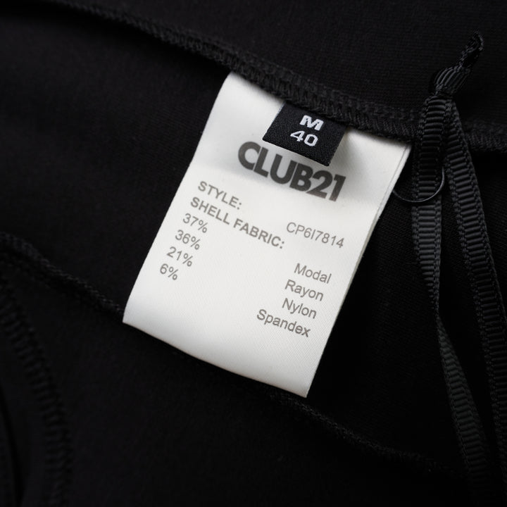 Black sleeveless high-neck stretch modal jersey top with a concealed centre back zip, shown from the back - view 4