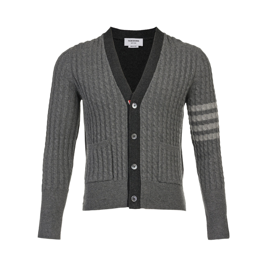 Cable Knit V-Neck Cardigan