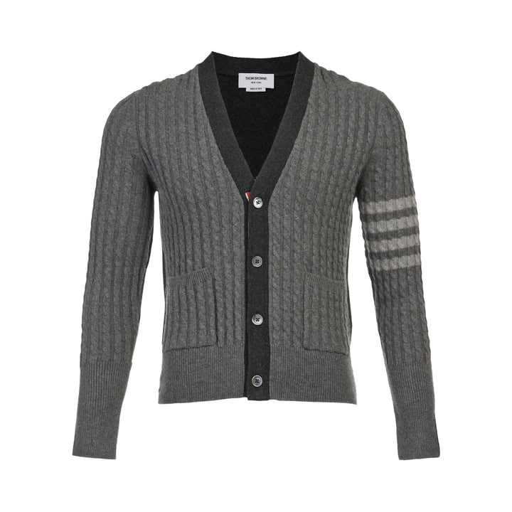 Cable Knit V-Neck Cardigan