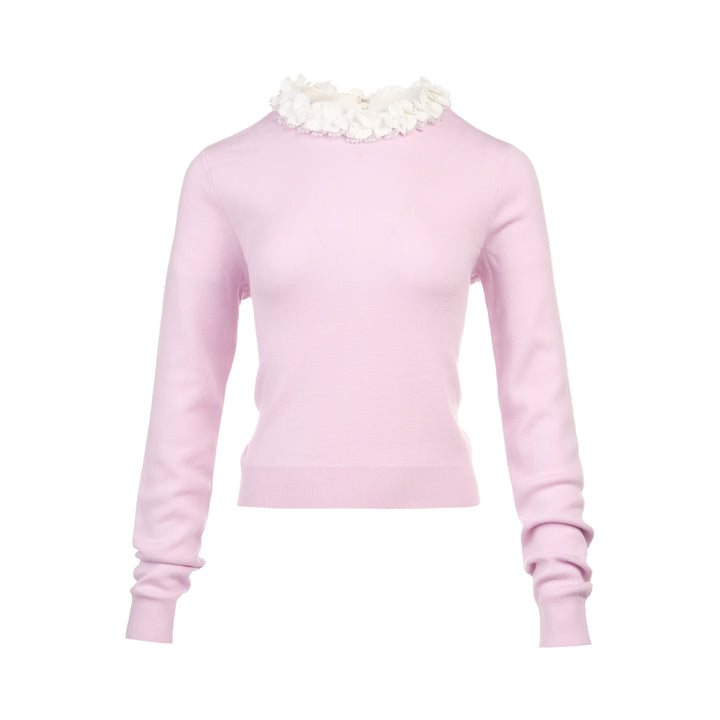 Pink Flower Light Knit Jumper