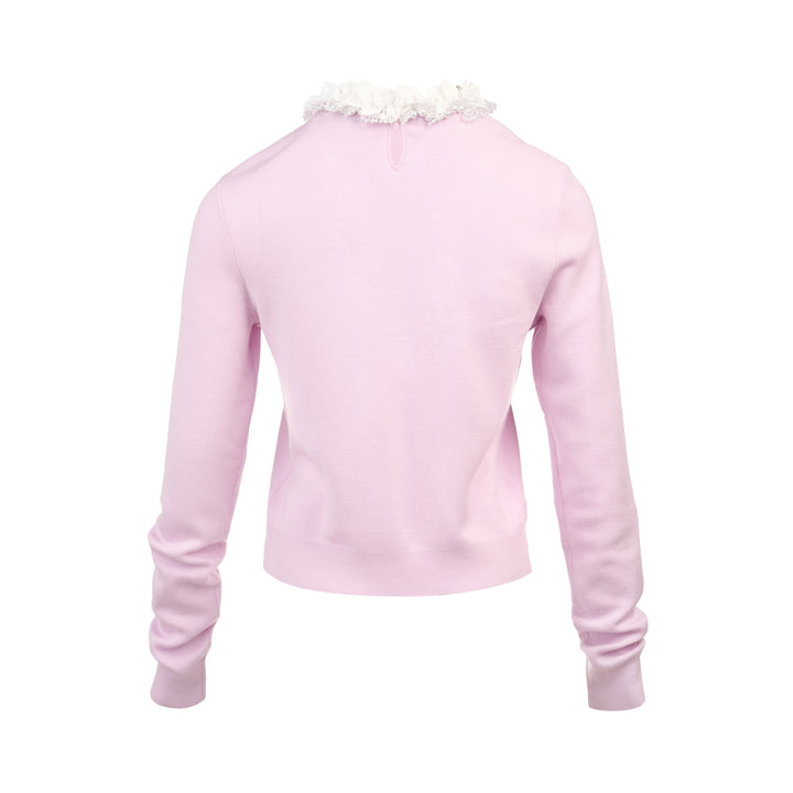 Pink Flower Light Knit Jumper