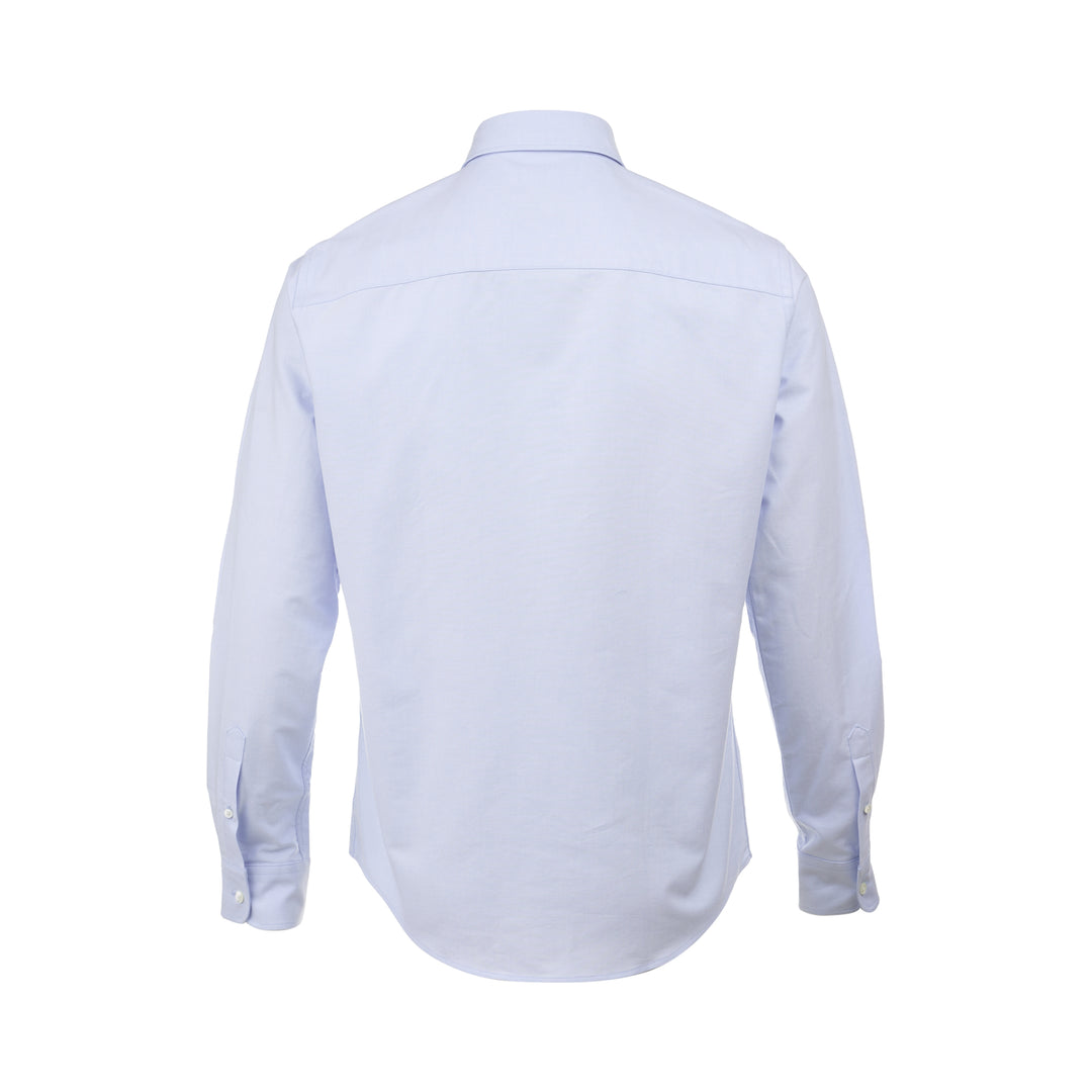 Contrasted Button-Down Collar Long Sleeve Shirt