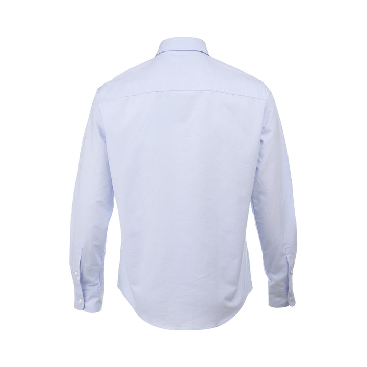 Contrasted Button-Down Collar Long Sleeve Shirt