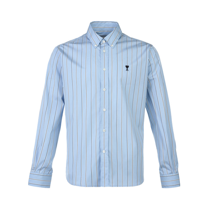 Contrasted Striped Long Sleeve Shirt