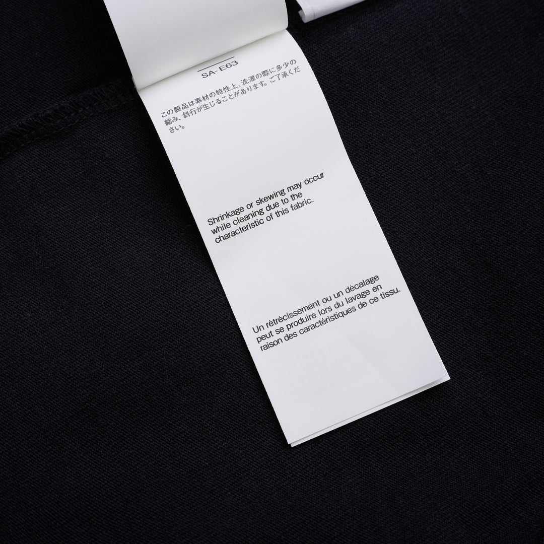 sacai chusen-dyed cotton jersey T-shirt with white, brown, green and navy dyed bands and a chest pocket - view 6