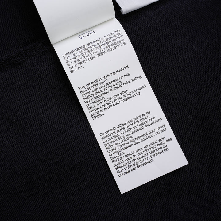 sacai chusen-dyed cotton jersey T-shirt with white, brown, green and navy dyed bands and a chest pocket - view 7