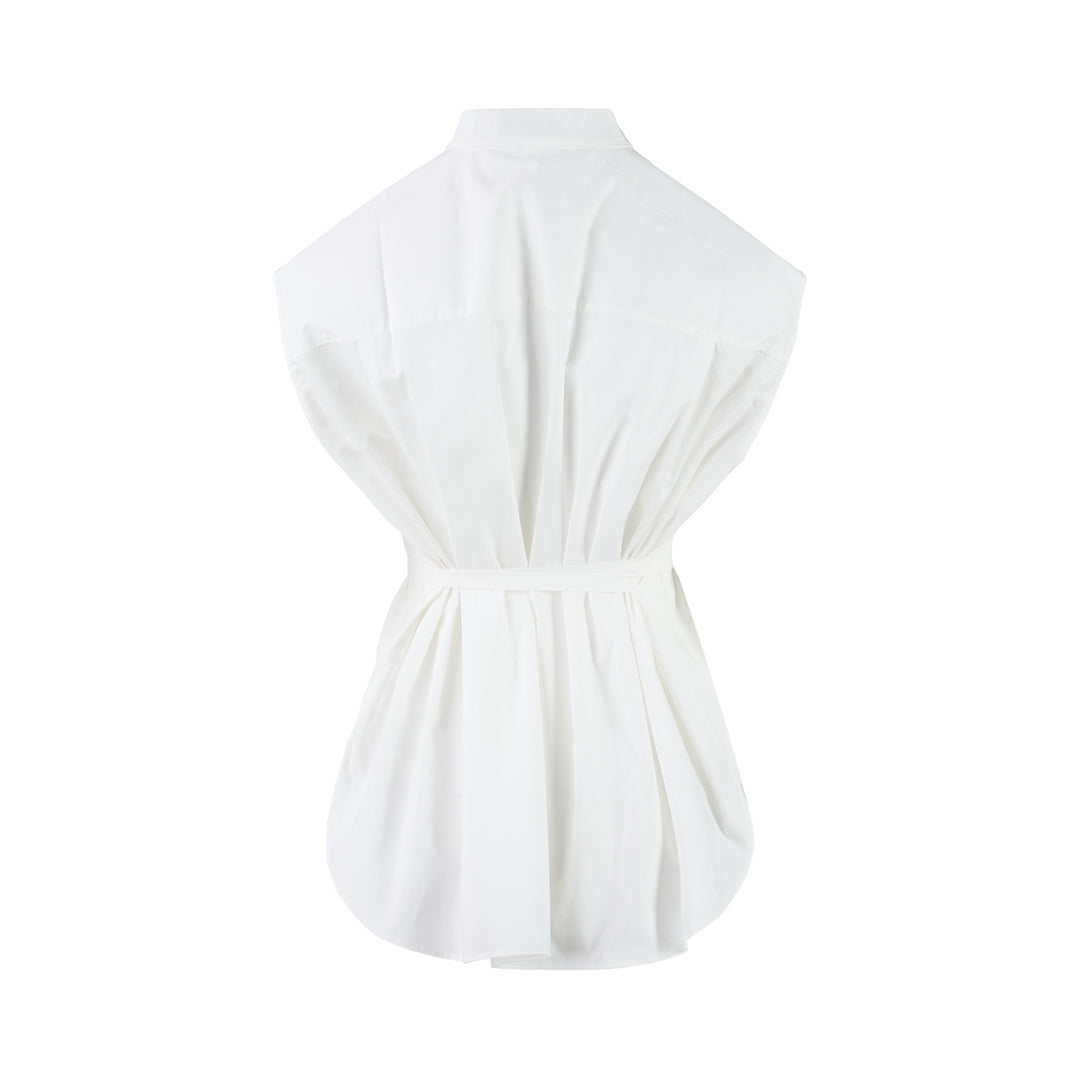 Club21 Collection Edith Structured Cotton Sleeveless Shirt - view 2