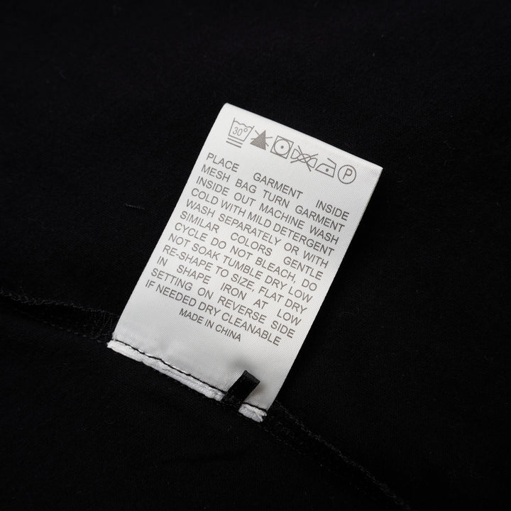 Black long sleeve cotton jersey Henley top with round neckline and five-button placket from Club21 Collection - view 4