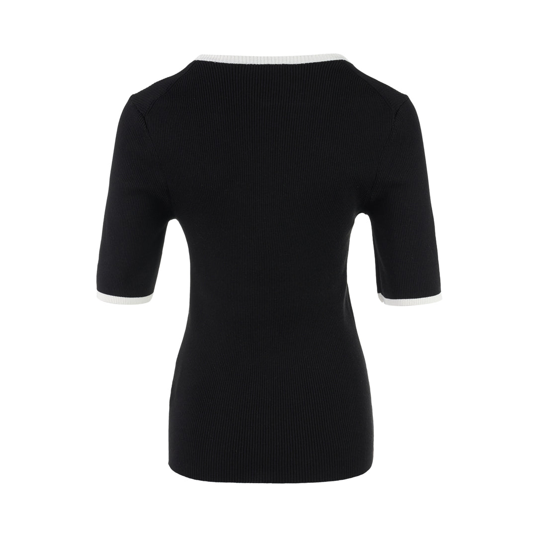 Club21 Collection Genevive Silk Cotton Knit Top - view 2