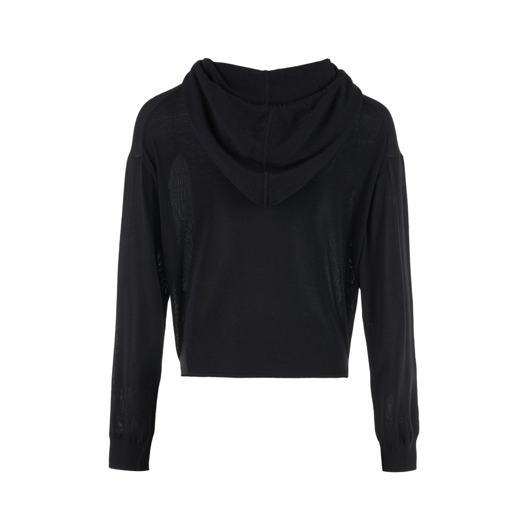 Club21 Collection Silk Cotton Cropped Hooded Sweater - view 2