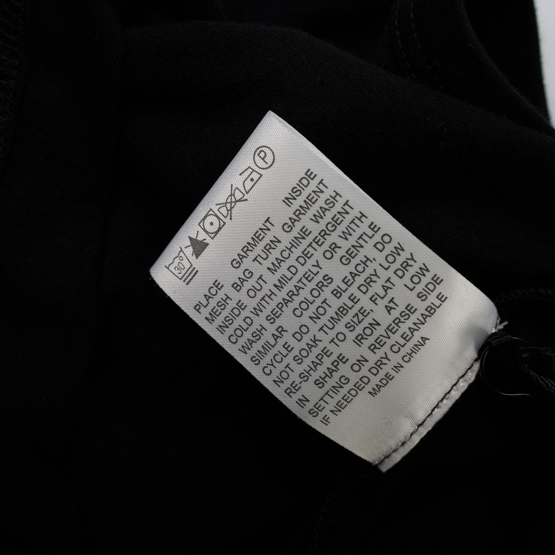 Black long sleeve cotton jersey Henley top with round neckline and five-button placket by Club21 Collection - view 4
