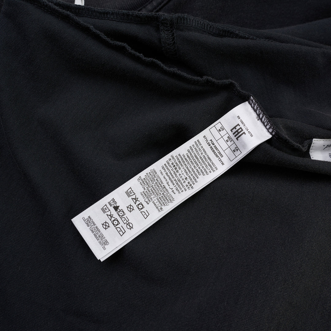 rag & bone Rodeo Star Alex Tee in washed black with distressed Rodeo Star lettering and star graphic on the chest - view 3