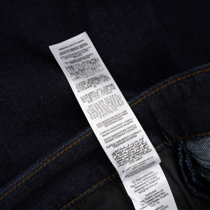 rag & bone Sutton Full Slim Cigarette Jeans in dark indigo denim, shown from the front - view 6