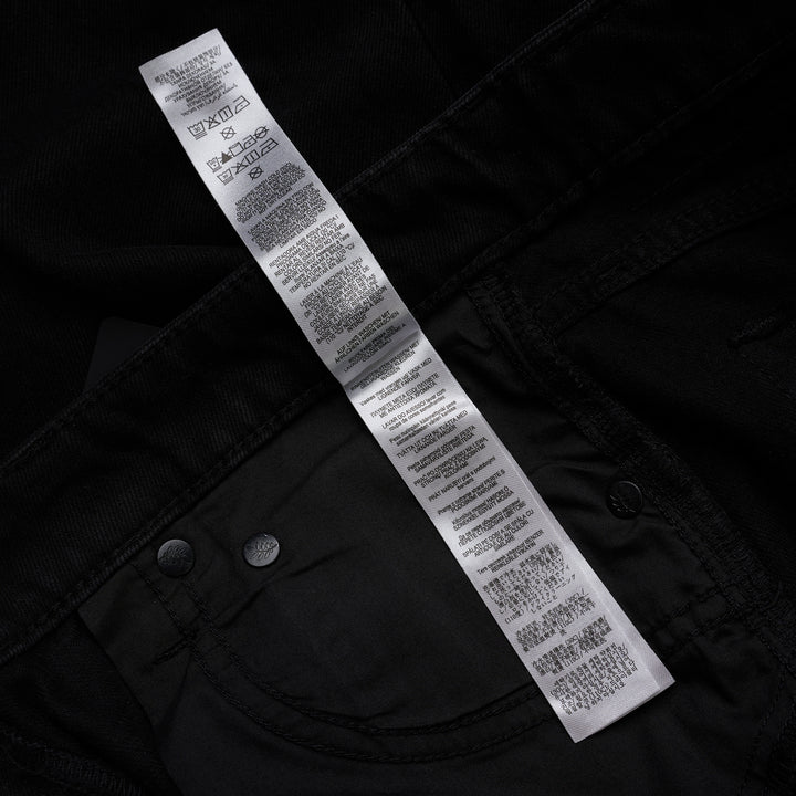 rag & bone Cam Full Straight Jeans in washed black denim, shown from the front with low-rise waist and full straight leg - view 4
