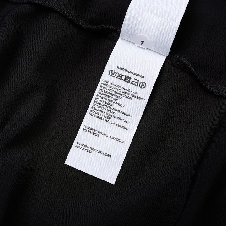 Jacquemus Pisco black draped top with flutter sleeves, round neckline and curved layered hem - view 3