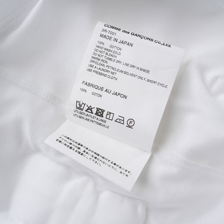 Noir Kei Ninomiya white long-sleeve cotton ponte top with oversized bow details at the hem - view 3