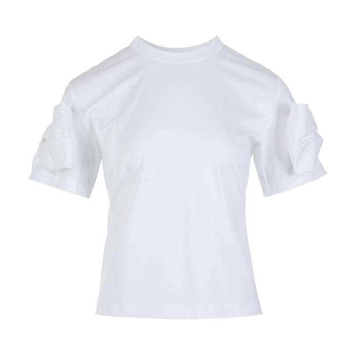 Noir Kei Ninomiya Cotton Ponte Twisted Sleeve Tee