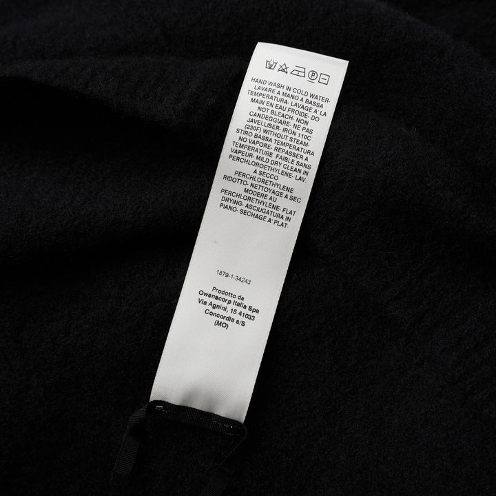 Rick Owens black sleeveless hooded tank in textured knit, shown from the front on a white background - view 4