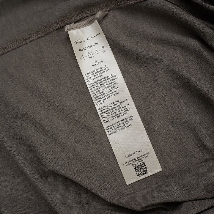 Rick Owens Short Level Wool Silk Jersey Tee - view 4