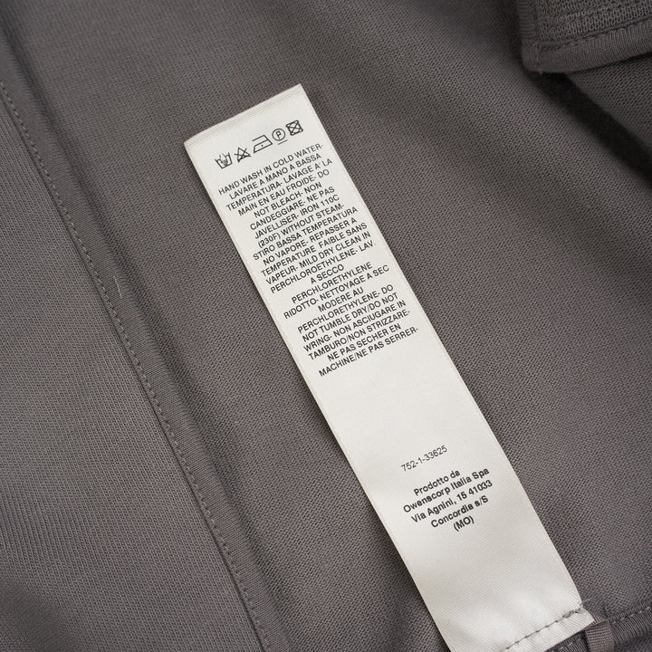 Rick Owens grey zip-up track jacket with funnel collar, curved chest seam, zipped pocket and ribbed cuffs and hem - view 3
