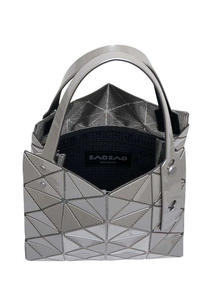Bao Bao Issey Miyake Lucent Carat large tote bag in taupe grey with geometric triangular tiles and double handles - view 3
