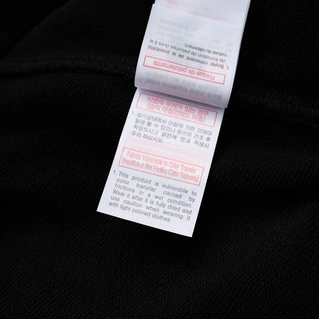 Wooyoungmi black pullover hoodie with drawstring hood, kangaroo pocket and tonal logo patch on the chest - view 8