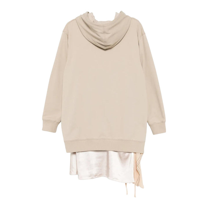 Club21 - 3.1 Phillip Lim - Hoodie Combo Dress With Satin Skirt - KNIT DRESSES - Beige
