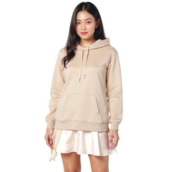 Club21 - 3.1 Phillip Lim - Hoodie Combo Dress With Satin Skirt - KNIT DRESSES - Beige