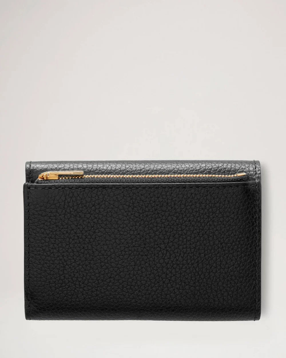 Folded Multi-Card Wallet Black Small Classic Grain