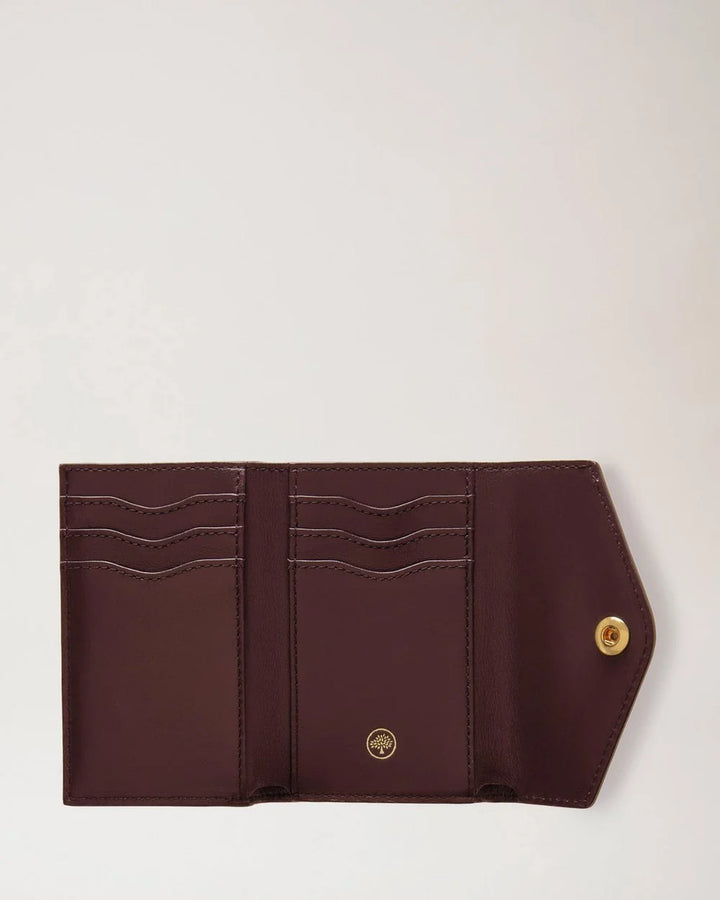 Folded Multi-Card Wallet Black Small Classic Grain