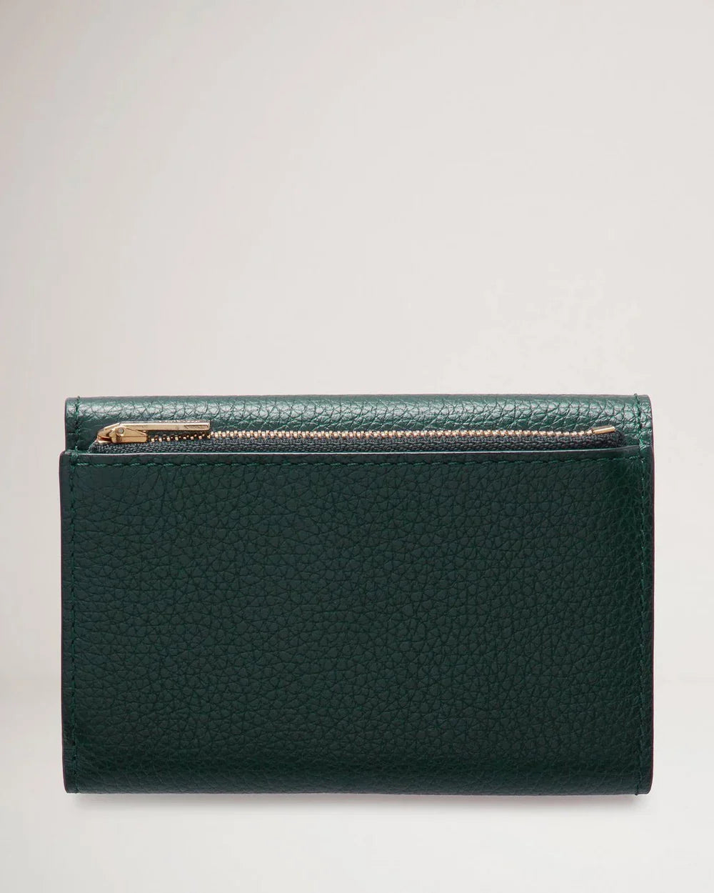 Folded Multi-Card Wallet Mulberry Green Small Classic Grain
