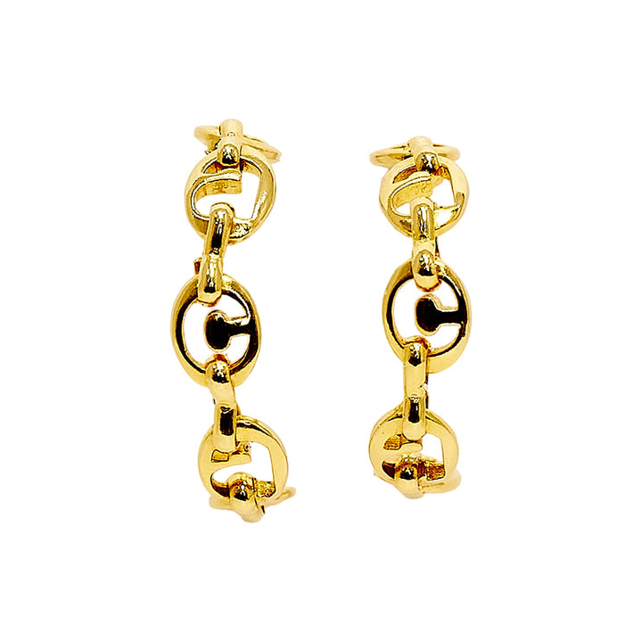 Logo Anchor Chain Earring