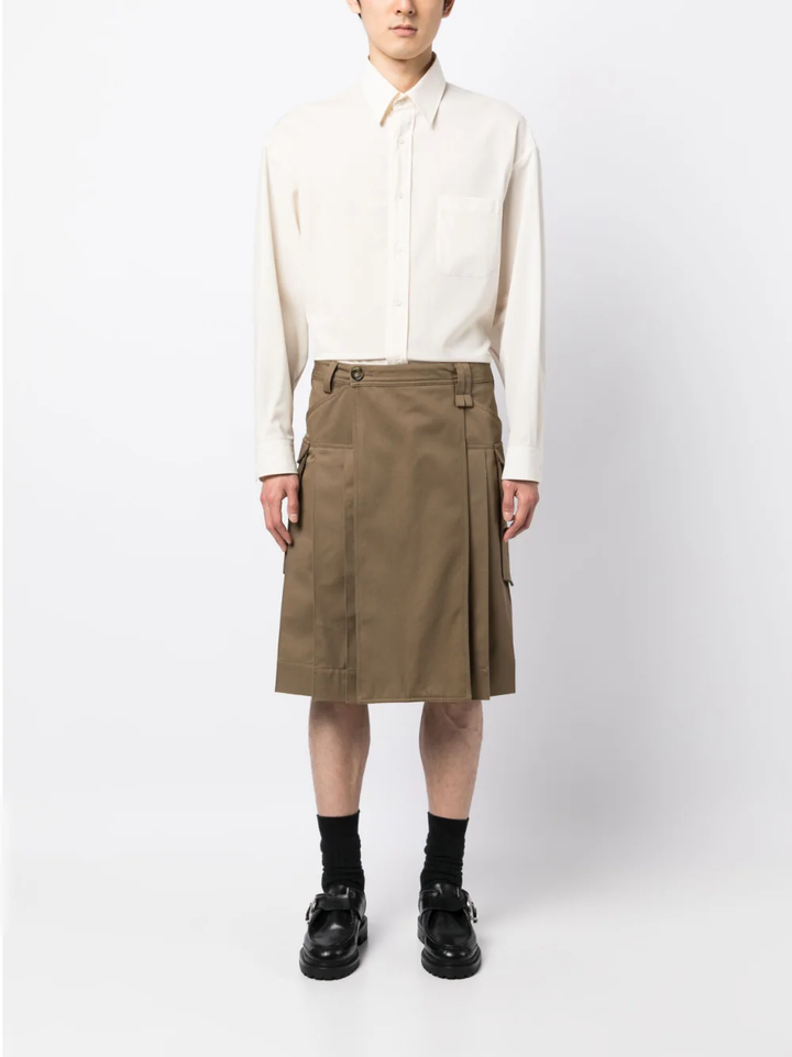 Pleated Back Kilt Drill Skirt