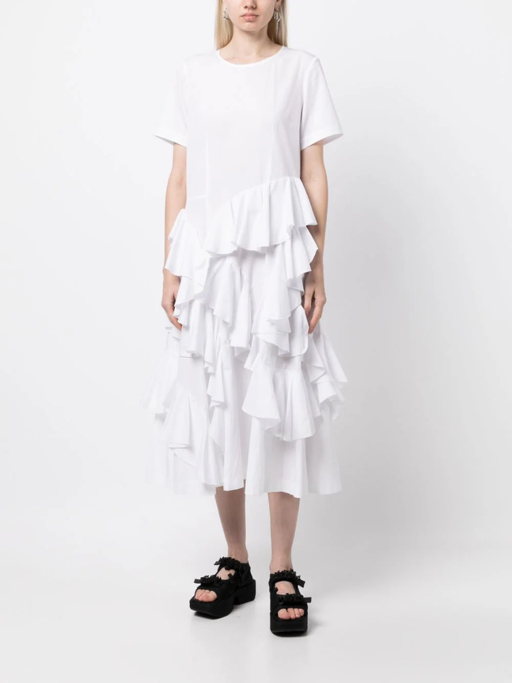 Ruffle Layered T-Shirt Dress