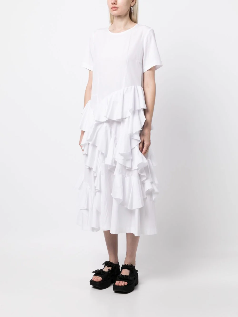 Ruffle Layered T-Shirt Dress