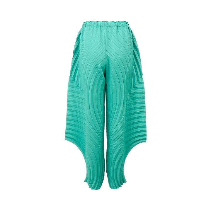 Curved Pleats Pants