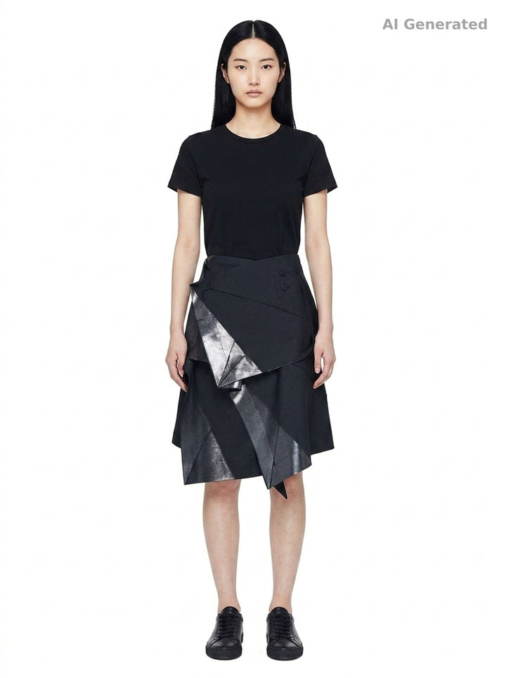 Origami Panelled Mini Skirt | 132 5. Issey Miyake | Club21 - front