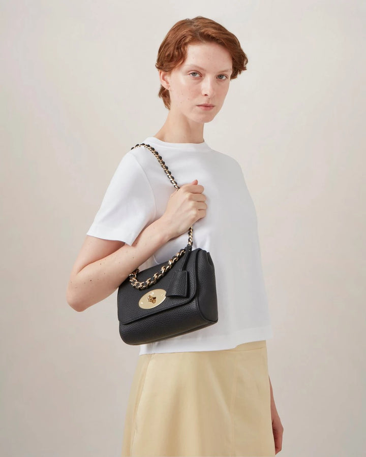 Top Handle Lily Heavy Grain (Black)