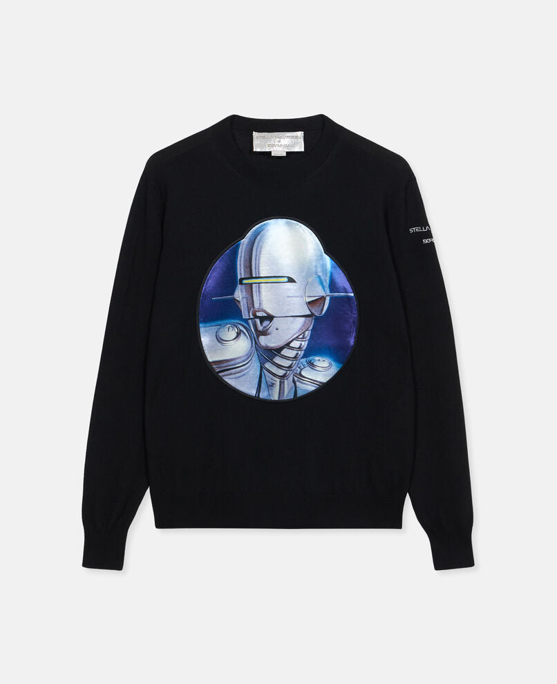 Stella Mccartney + Sorayama Robot Head Print Sweater
