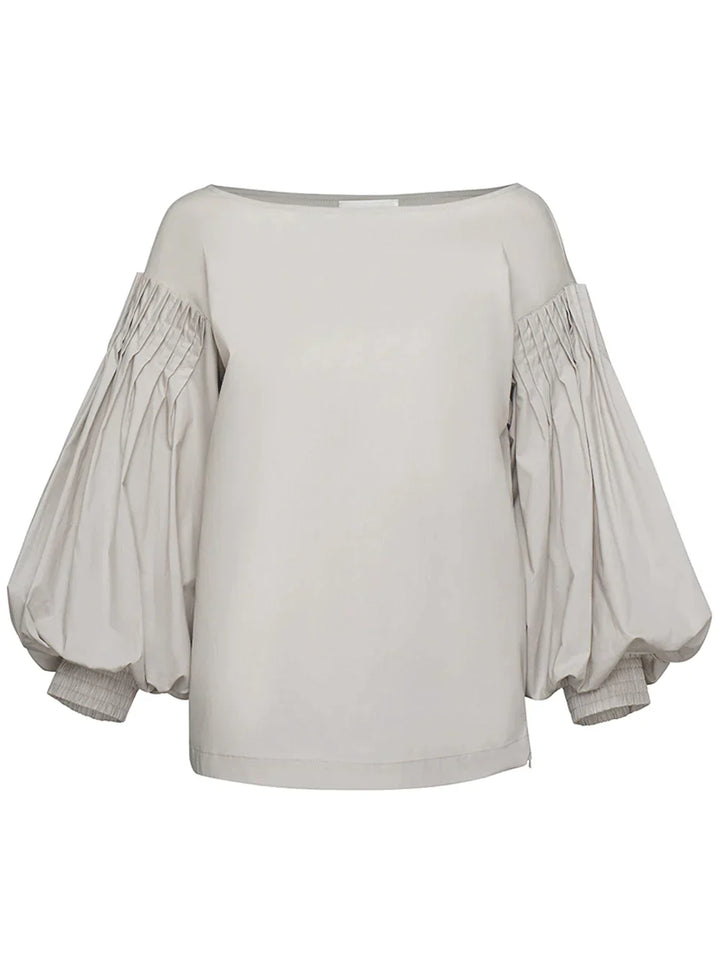 Silky Cotton Poplin Puff Blouse