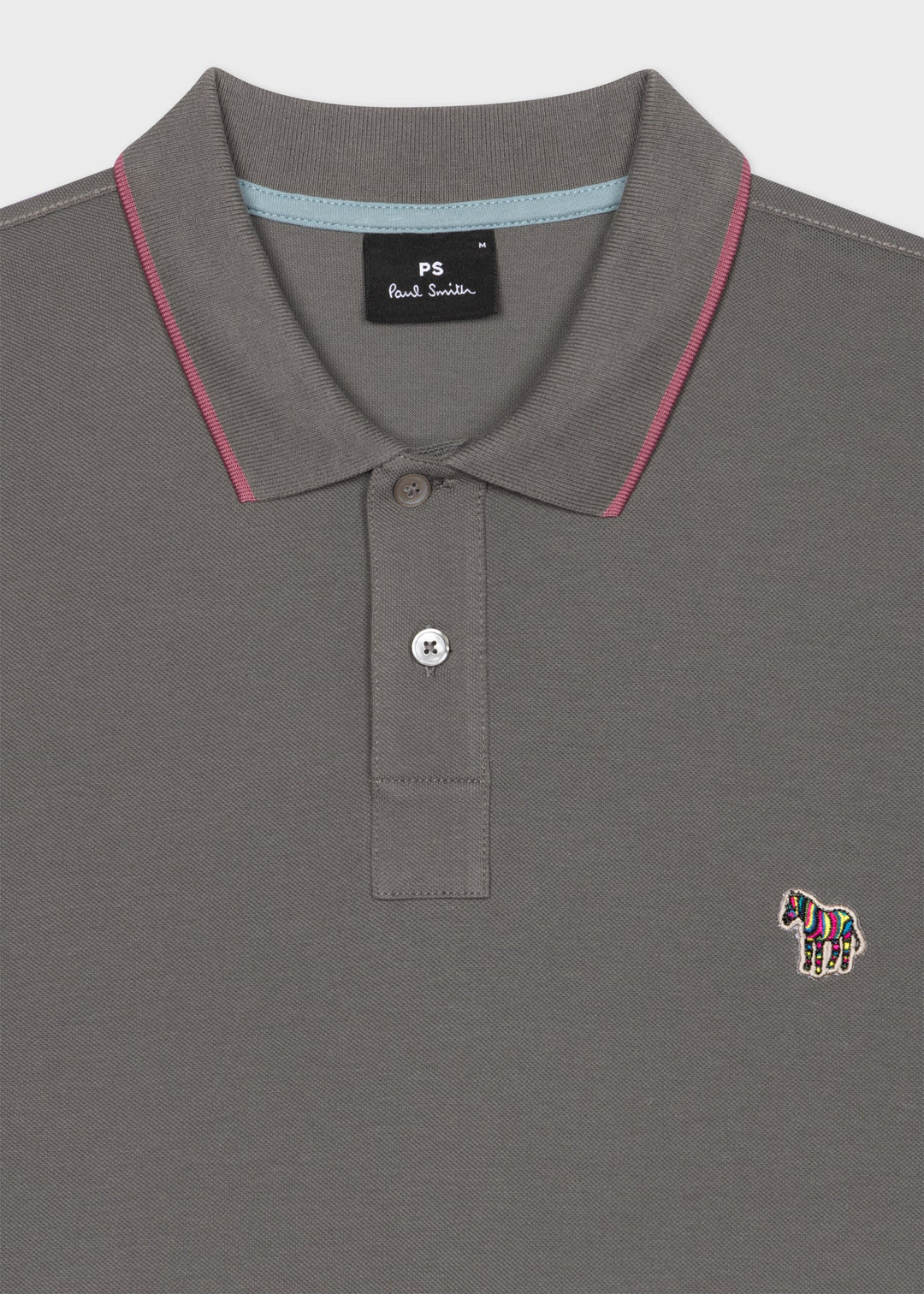 Mens Slim Polo Zebra Badge