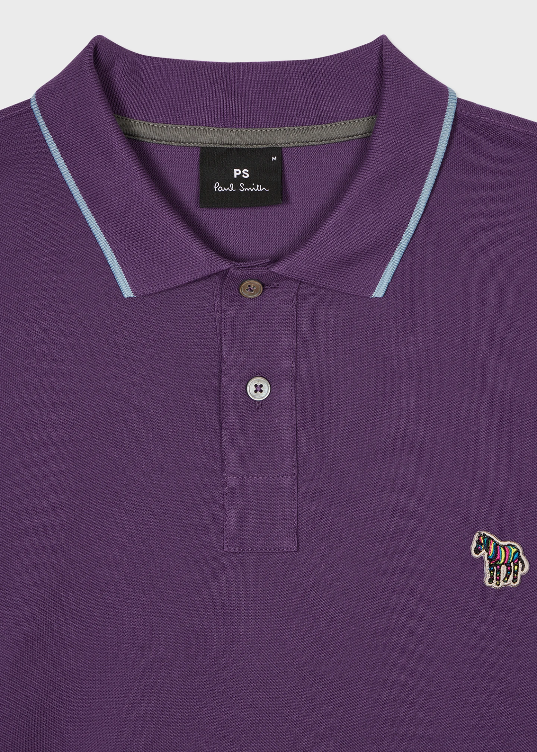 Mens Slim Polo Zebra Badge