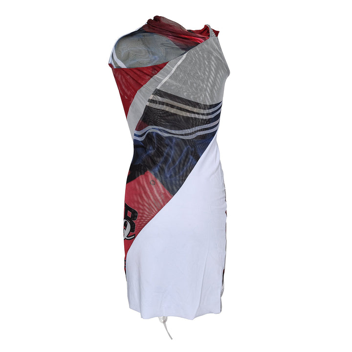 Drape Mesh Mini Dress